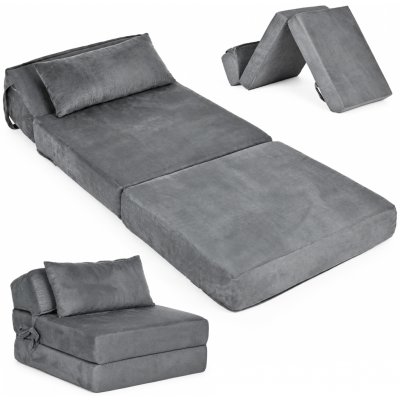 Modernhome Rozkládací pohovka 2v1 190x70 cm šedá DA001-4 – Hledejceny.cz