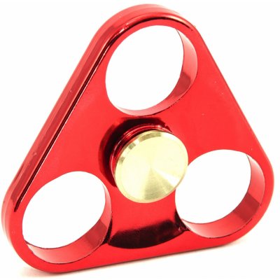 Kovový Hand Spinner 6,5cm červený trojúhelník – Zboží Dáma