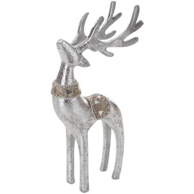 EUROFIRANY VÁNOČNÍ DEKORAČNÍ FIGURKA DEER 23CM STŘÍBRNÁ – Hledejceny.cz