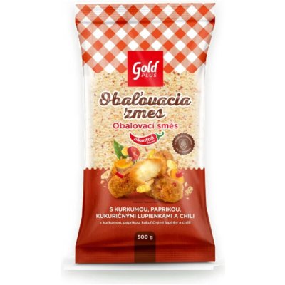 Gold Plus Obalovací směs s kurkumou, paprikou, kukuřičnými lupínky a chilli 500g – Hledejceny.cz