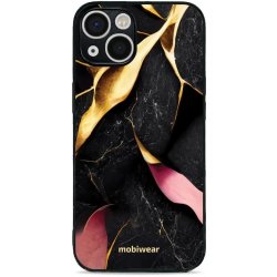 Pouzdro Mobiwear Glossy Apple iPhone 13 - G021G Černý a zlatavý mramor