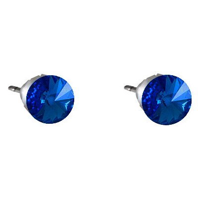 JSB Swarovski Elements s broušeným krystalem tvar tečka tmavě modré 713907 sapphire – Zboží Mobilmania