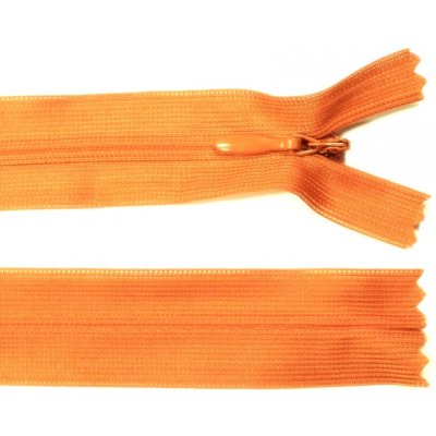 Spirálový zip no.3 skrytý nerozepínací 20cm - více barev color: 557 oranžová – Hledejceny.cz