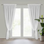 EUROFIRANY ZÁCLONA NA PÁSCE ELENA, SADA 2 KS 140X270 CM BÍLÁ – Hledejceny.cz