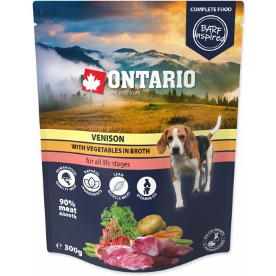 Ontario Dog Venison with Vegetable in Broth 300 g – Zboží Mobilmania