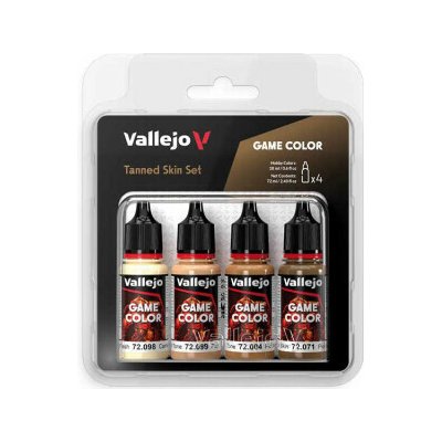 Sada modelářských barev Vallejo 4x18 ml Tanned Skin Set – Zboží Živě