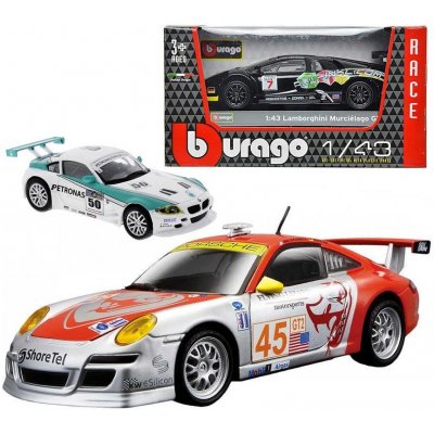 Bburago Auto Race kov/plast 5 druhů v krabičce 13x7x6 5cm 24ks v boxu 1:43 – Zboží Mobilmania