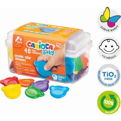 Carioca Baby Teddy 1+ voskovky a plastový box 48 ks – Hledejceny.cz