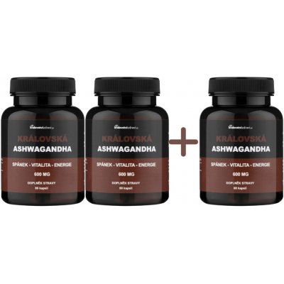 Kralovstvizdravi.cz Královská Ashwagandha 600 mg extrakt z Ašvagandy s 5 % withanolidů 3 x 60 kapslí – Hledejceny.cz