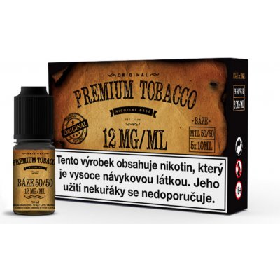 Premium Tobacco nikotinová báze PG50/VG50 5x12mg 10ml – Zboží Mobilmania