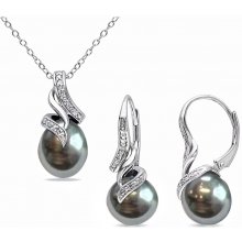 Olivie stříbrná perlová sada Tahiti 5596