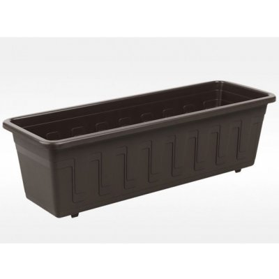Nohel garden Truhlík samozavlažovací GARDENFLOR plastový hnědý 80 cm – HobbyKompas.cz