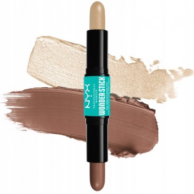 NYX Professional Makeup Wonder Stick Dual Face Lift oboustranná konturovací tyčinka 02 Universal Light 2 x 4 g – Sleviste.cz