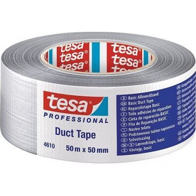 tesa BASIC Duct Tape lepící textilní páska 50 mm x 50 m stříbrná – Zboží Mobilmania