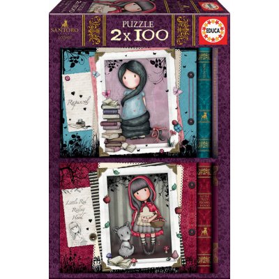 Educa Santoro London Gorjuss 2 x Rapunzel a Little Red Riding Hood 100 dílků – Zboží Mobilmania