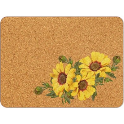 PokojovaDekorace.cz Korkové prostírání s potiskem 502 kytky 38x28cm – Zboží Dáma