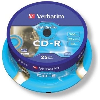 Verbatim CD-R 700MB 52x, Printable, spindle, 25ks (43439)