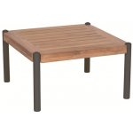Stern Taro 50x50x28 cm, rám lakovaný hliník šedočerný (anthracite), deska teak – Hledejceny.cz