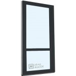 Kömmerling balkonové dveře 70 AD s příčkou pravé antracit/antracit 90 x 220 cm s klikou+ PVC rám – Hledejceny.cz