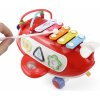 Dětská hudební hračka a nástroj Aga4Kids interaktivní letadlo s xylofonem červené