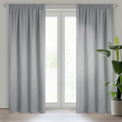 Hotový závěs CARLO stříbrný - na pásce – Hledejceny.cz