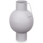 Giftdecor Kovová váza v pastelové barvě, výš, 23 cm, šedá šedá – Hledejceny.cz