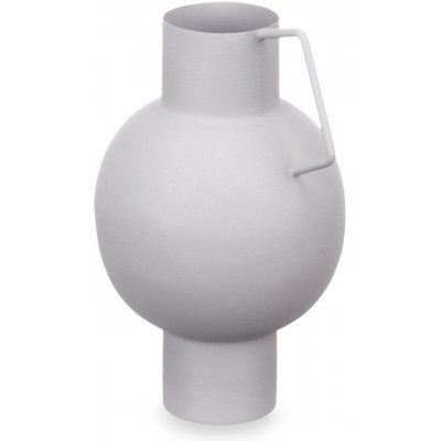 Giftdecor Kovová váza v pastelové barvě, výš, 23 cm, šedá šedá – Hledejceny.cz