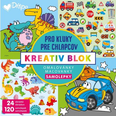 Omalovánky se samolepkami Kreativ blok zvířátka – Zbozi.Blesk.cz