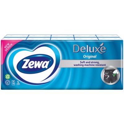 Zewa deluxe papírové kapesníčky 3-vrstvé 10 x 10 ks – Zboží Dáma