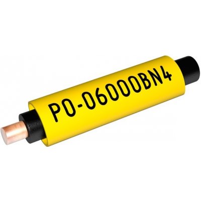 Partex PO-06Q10BN9, bílá, profil děrovaný, 100m, popisovací PVC bužírka s tvarovou pamětí, PO oválná