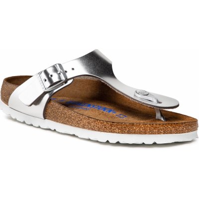 Birkenstock Gizeh Bs 1003675 stříbrná