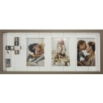 Multi fotorámeček na 3 fotografie šedá LOVE 42x22 cm Mybesthome – Zboží Živě