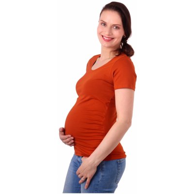 Jožánek těhotenské tričko Johanka krátký rukáv skořicové – Zboží Dáma