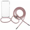 Pouzdro a kryt na mobilní telefon Apple FIXED Pure Neck s růžovou šňůrkou na krk Apple iPhone 7/8/SE 2020/2022 FIXPUN-100-PI