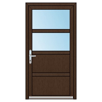 OknaDvereNaMiru.cz Vchodové dveře SLOUPKOVÉ Zora 3 ořech 105 x 215 cm – Zboží Mobilmania