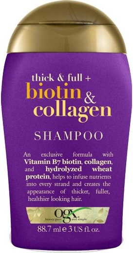 OGX Biotin Collagen Mini šampon na objem vlasů 88 ml