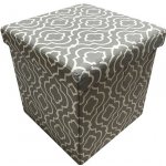 Kondela Skládací taburet, látka vzor, MARLO – Zboží Dáma