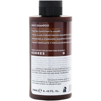 Korres Men's Shampoo Toning & Hair Strengthenning s hořčíkem a pšeničnými proteiny 250 ml