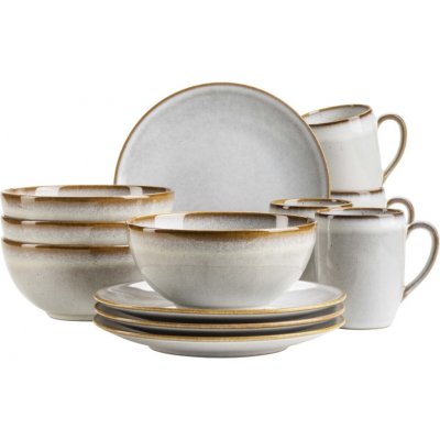 Mäser Sada nádobí na snídani SMOKY'S šedá 12 ks – Zboží Dáma