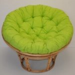 Axin trading Relaxační papasan ARTEMIS 110 cm ratan látka medová zelený světlý melír