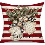 Textilomanie Vánoční BELIEVE červený 45 x 45 cm – Sleviste.cz