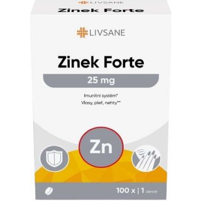 Livsane Zinek Forte 25mg 100 tablet – Hledejceny.cz