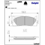 Sada brzdových destiček, kotoučová brzda DELPHI LP2169 | Zboží Auto