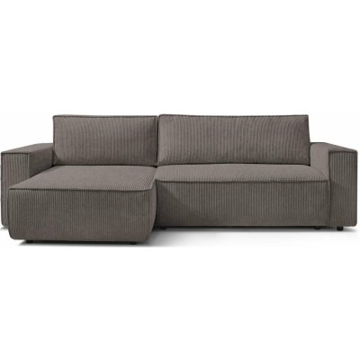 Bobochic Paris Nihad rohová pohovka šedá/hnědá čtyřmístná – Zboží Mobilmania