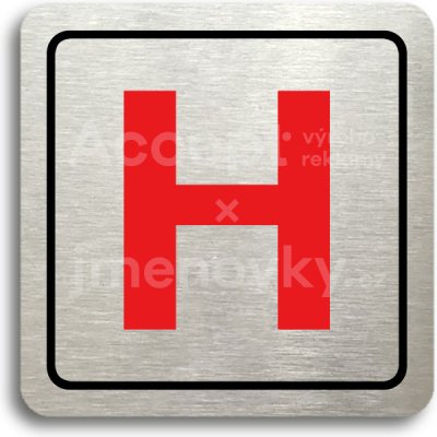 ACCEPT Piktogram hydrant - stříbrná tabulka - barevný tisk – Sleviste.cz