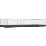 vidaXL Voliéra s nástavbou stříbrná 1246 x 414 x 212 cm ocel – Sleviste.cz