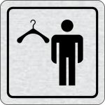 Nalepovací cedulka na dveře - Šatna muži – Sleviste.cz