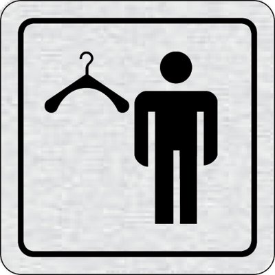 Nalepovací cedulka na dveře - Šatna muži – Sleviste.cz