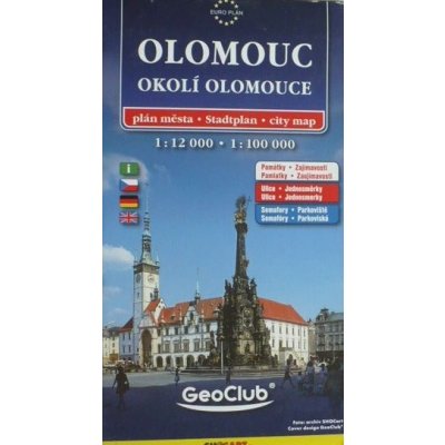 Plán města-Olomouc 1: 12 000, Okolí Olomouce 1: 100 000/ Turistická mapa – Zbozi.Blesk.cz