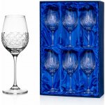 Bohemia Crystal sada 6 broušených sklenic na červené víno brus Graffiti 450 ml – Zboží Dáma